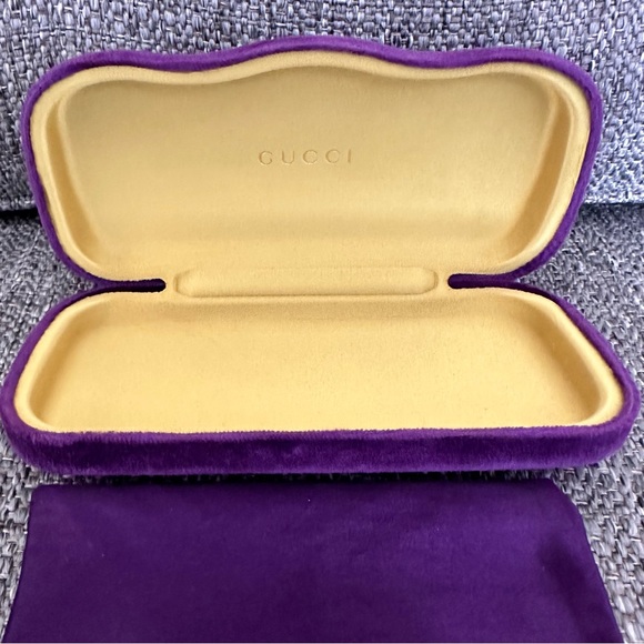 EUC GUCCI LARGE EYEGLASS CASE PURPLE - Picture 2 of 8
